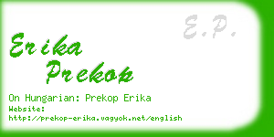 erika prekop business card